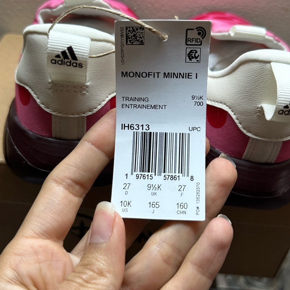 adidas Kids Sneakers with Pink and Red Polka Dots - Picture 9 of 17